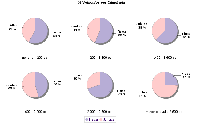    % Vehículos por Cilindrada