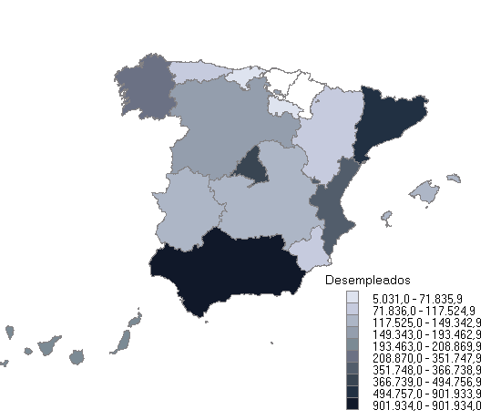 Distribuci&oacute;n de los desempleados por Comunidad aut&oacute;noma