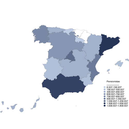 Distribuci&oacute;n de pensionistas por Distribuci&oacute;n Geogr&aacute;fica