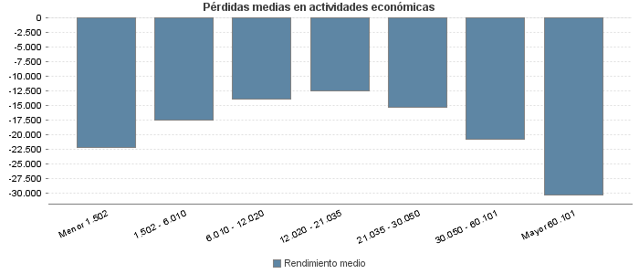 Pérdidas medias en actividades económicas