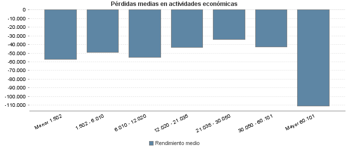 Pérdidas medias en actividades económicas