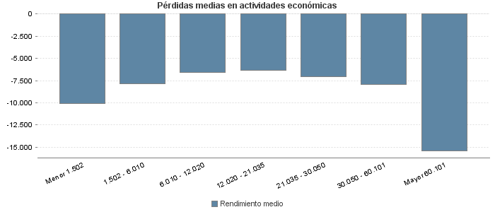 Pérdidas medias en actividades económicas