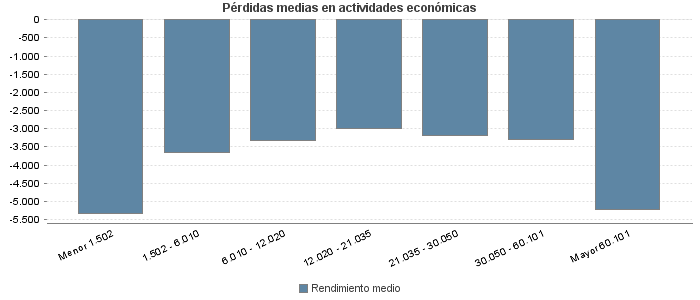 Pérdidas medias en actividades económicas