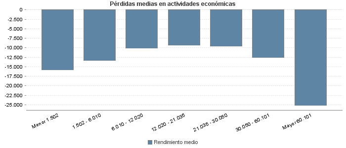 Pérdidas medias en actividades económicas