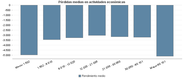 Pérdidas medias en actividades económicas