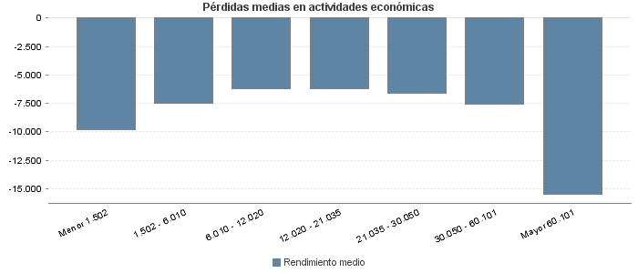 Pérdidas medias en actividades económicas