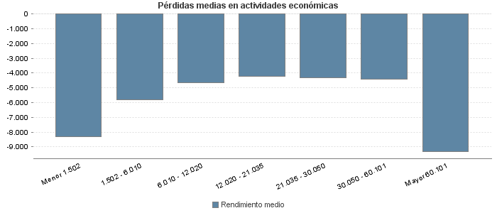 Pérdidas medias en actividades económicas