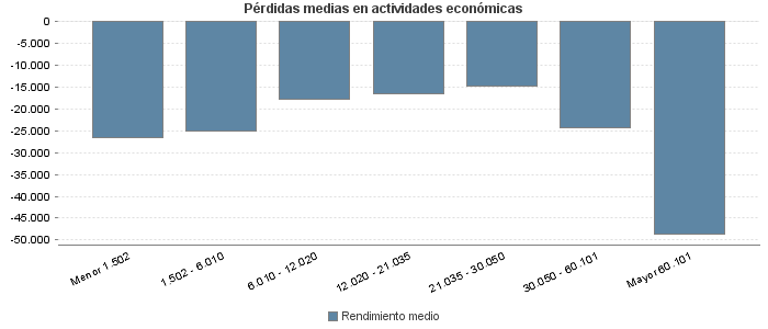 Pérdidas medias en actividades económicas