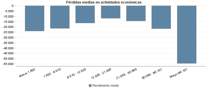 Pérdidas medias en actividades económicas