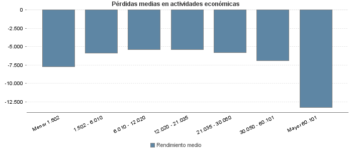 Pérdidas medias en actividades económicas