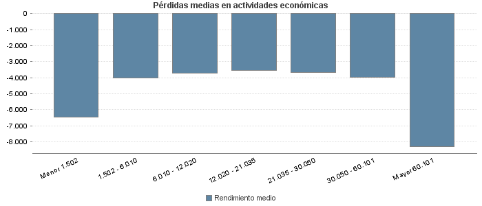 Pérdidas medias en actividades económicas