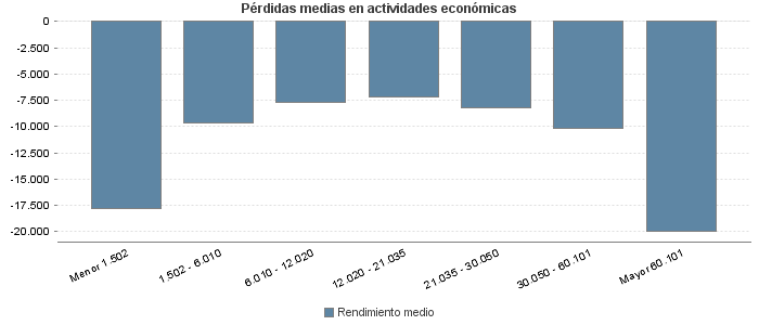 Pérdidas medias en actividades económicas