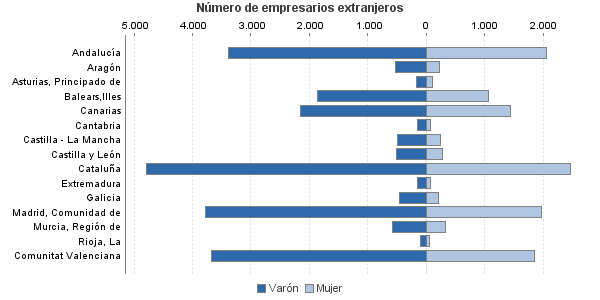 Número de empresarios extranjeros