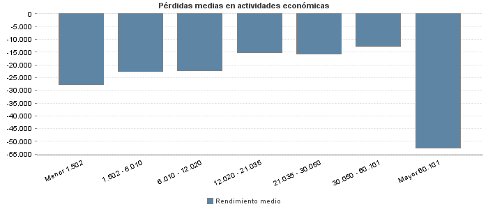 Pérdidas medias en actividades económicas