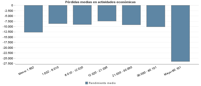 Pérdidas medias en actividades económicas