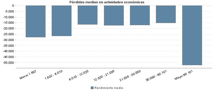 Pérdidas medias en actividades económicas