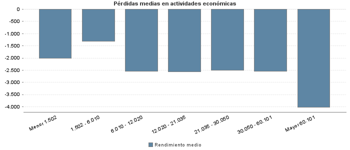 Pérdidas medias en actividades económicas