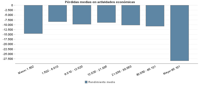 Pérdidas medias en actividades económicas