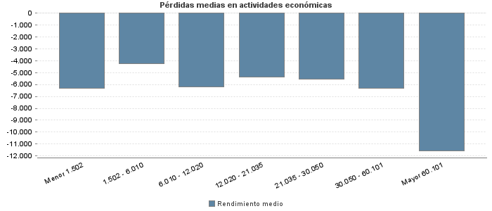 Pérdidas medias en actividades económicas