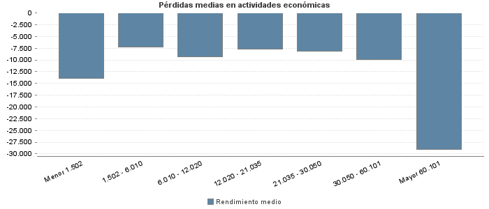 Pérdidas medias en actividades económicas