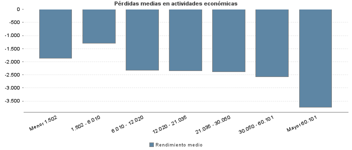 Pérdidas medias en actividades económicas