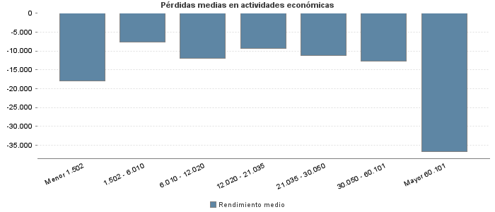 Pérdidas medias en actividades económicas