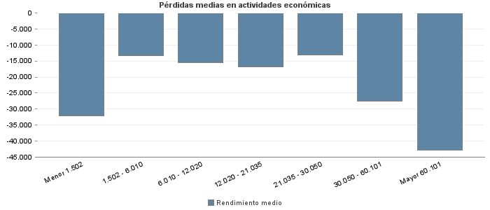 Pérdidas medias en actividades económicas