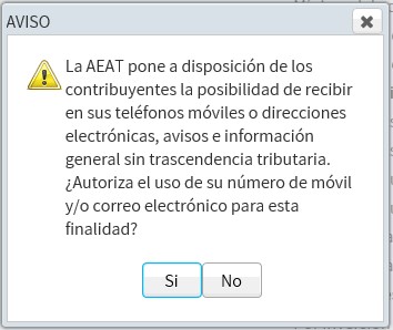 Mensaje de aviso
