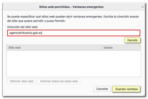 Imagen de excepciones
