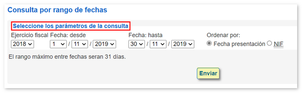 Indique las fechas