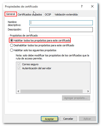 habilitar todos los propósitos