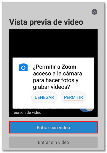 Acceso con vídeo