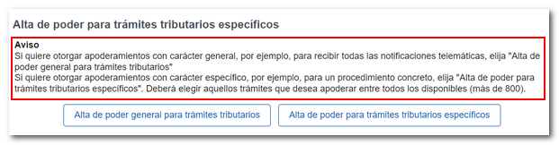 Definir el tipo de apoderamiento