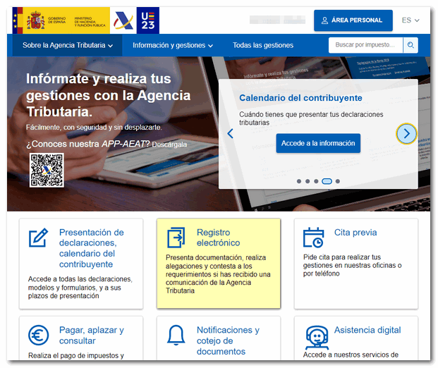 &nbsp;Imagen registro electr&oacute;nico de la Sede