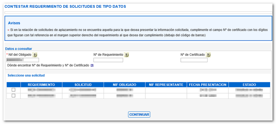 Solicitudes