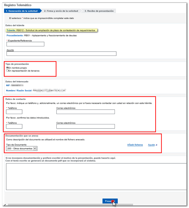 Formulario para introducción de datos y fichero
