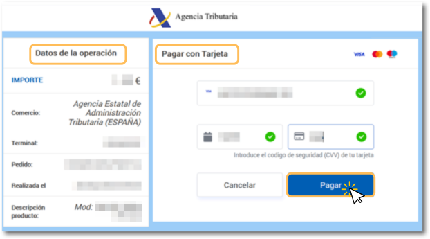 Pago con tarjeta