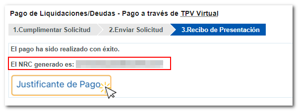 Justificante de pago