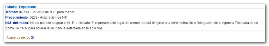 Solicitud errónea