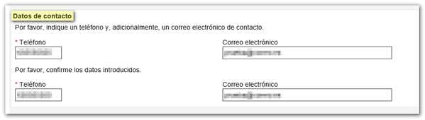 teléfono y correo electrónico