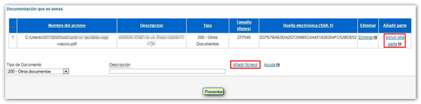 Haga clic en anexar ficheros