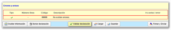 Validar declaración