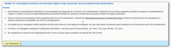 Leer declaración