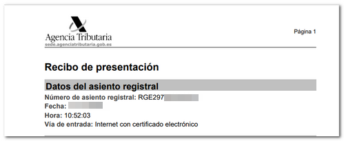 PDF del registro