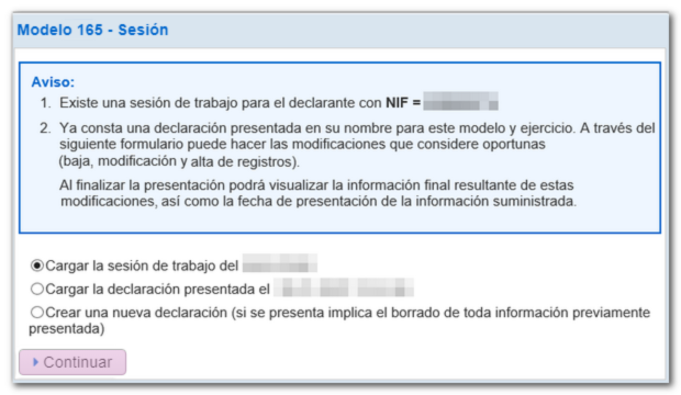 Aviso para declaraciones nuevas o complementarias