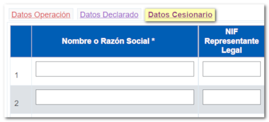 Bloque cesionario
