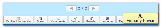 Pulse firmar y enviar
