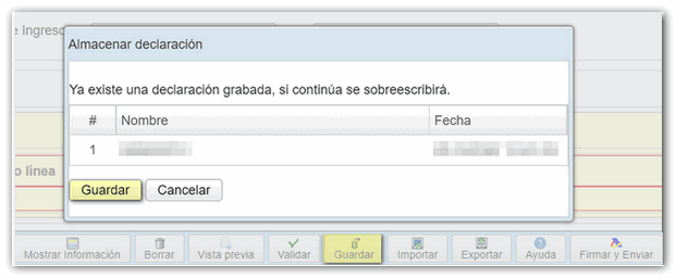 Guardar la sesión de trabajo