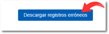 Descargar registros erróneos, guardar