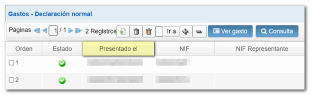 Modificar una declaración presentada